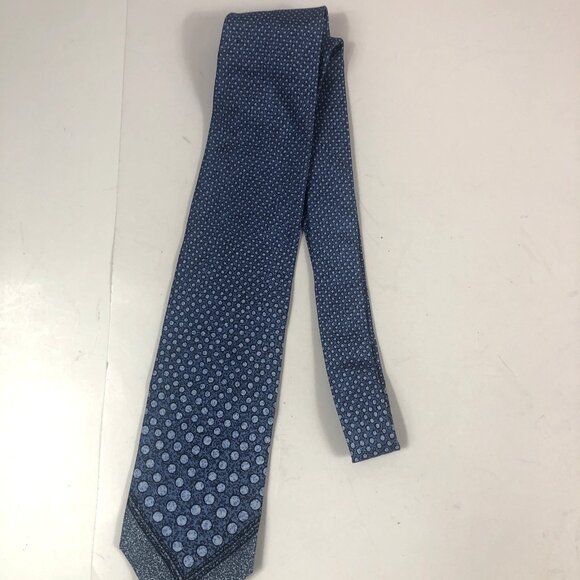 Gianfranco Ferre Tie Necktie Blue Polka Dot 100% Silk Made in Italy - Picture 2 of 7